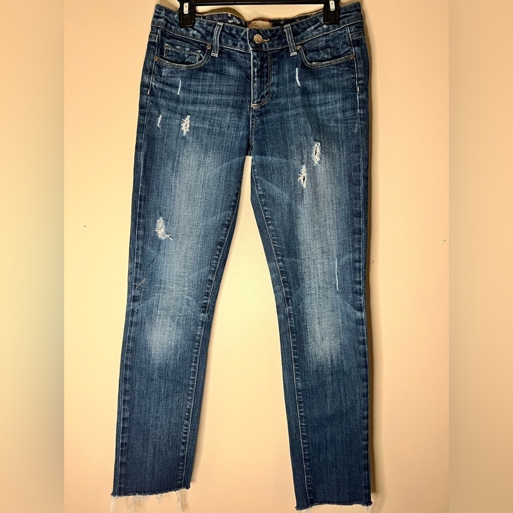 Paige cropped jeans distressed size 29